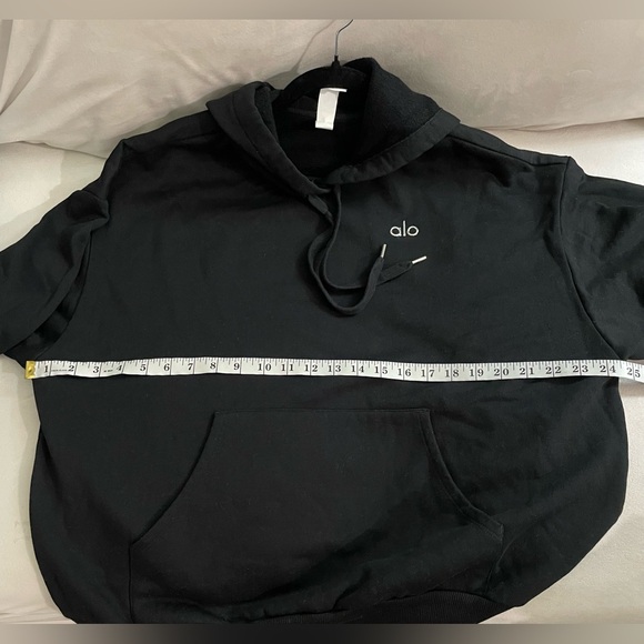 Alo Yoga NWOT Accolade Hoodie Black Size M oversized Unisex - Picture 9 of 10